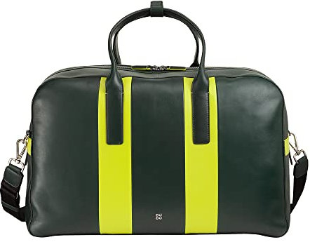 DUDU Reisetasche aus Leder mit Schulterriemen, Große Weekend- und Fitnesstasche für Herren und Damen 32 L, Weekender Travel Bag 49 cm Mangrove