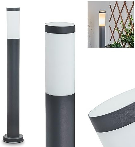 Luce per sentiero da esterno Sessa, luce moderna con base in metallo in antracite, luce per sentiero 80 cm, lampada da giardino con attacco E27, illuminazione da giardino IP44, senza lampadina/e