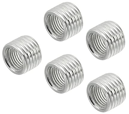 sourcing map 5 Stück Gewindereduziermuttern Einsatz M14 Stecker auf M10 Buchse Adapter 10mm lang Reduzierstück für Rohrverbindungsstücke