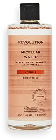 Revolution Beauty London Skincare, Vitamin C Brightening, Micellar Water, Makeup Remover, 400ml