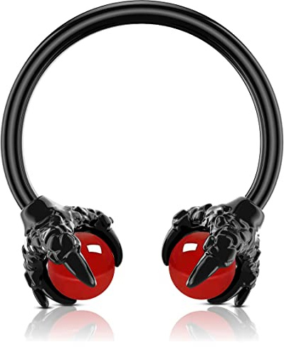 OUFER Body Piercing Horseshoe Earrings Helix Piercing 316L Surgical Steel Helix Earrings Dragon Claws Circular Ring Cartilage Earring Body Piercing