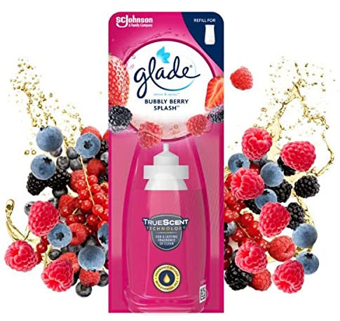 Glade Sense & Spray Air Freshener Refill, Motion Activated Fragrance Infused with Essential Oils, Bubbly Berry Splash, 18ml