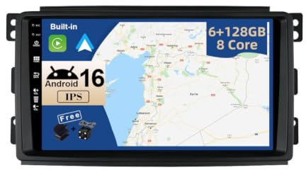 JOYX - 6G+128G - Android 15 IPS Autoradio pour Benz Smart fortwo 451 (2005-2010) - sans Fil Carplay + Android Auto - LED Caméra + MIC - 2 Din 9 Pouce - DSP Dab Volant WLAN 4G 360-Caméra Fast-Boot AHD