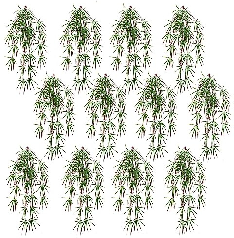Leaf Pack of 12 x 100cm Artificial Hanging Acer Spider Plant