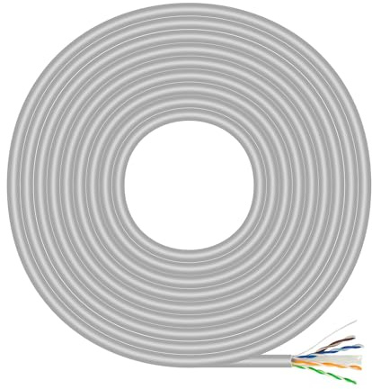 AISENS - A135-0750 - Cable de Red RJ45 Cat.6 UTP Rigido AWG23 CCA (Aleacion), Gris, 305M