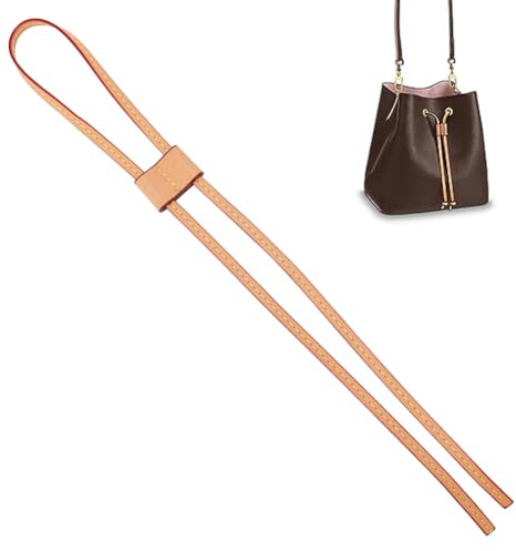 WADORN Borsa A Secchiello in Pelle PU con Coulisse, 90.5 cm Staccabile in Pelle PU Cordoncino per Borsa di Ricambio per Borsa all'Uncinetto Fai da Te con Coulisse con Portascivolo, Cachi