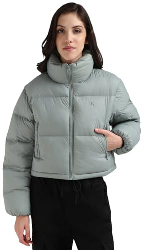 Calvin Klein Jeans Damen Pufferjacke Down Cropped Puffer Kurz