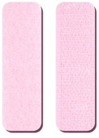 Wambere 20 Stück 2cm × 7cm Klettband Extra Stark,Klettband zum Nähen,Doppelseitiges Klettverschluss Stoff Klettstreifen,für DIY Kunsthandwerk Basteln Schuhe Kleidung Dekorieren,Rosa