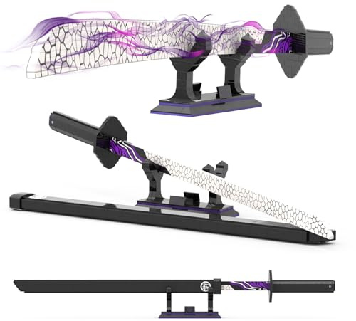 Tarcury Jouet de Construction Épée Anime Killer Seven: Modèle de Katana de 853 Pièces avec Fourreau et Support, Idéal pour Cosplay et Collectionneurs, Longueur 86 cm