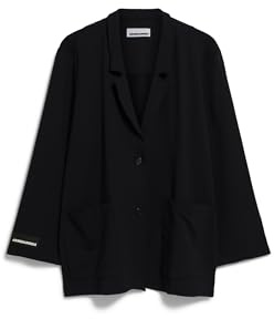 ARMEDANGELS Damen Jerseyblazer aus Bio-Baumwoll Mix MARIAA FERNANDAA Oversized Fit Black