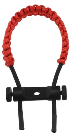 eMagTech Corde Tressée Solide Réglable pour Arc à Poulies Écharpe de Poignet pour Tir à l'arc Et Chasse, Accessoire, Rouge