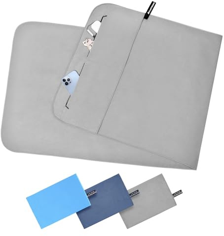 flintronic Asciugamano in Microfibra, Asciugamano Palestra in Microfibra Ultraleggero per Uomo e Donna, Ultraleggero e ad Asciugatura Rapida, per Sport, Palestra, Yoga, Campeggio