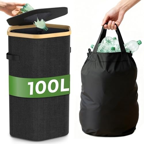 INSMART Récipient de collecte de bouteilles consignées (noir1)