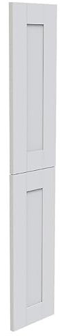 M2 Traders Classic Shaker Kitchen Larder Door, (H) 97.6 x (W) 29.7 x (D) 1.8cm - Grey (Pair)