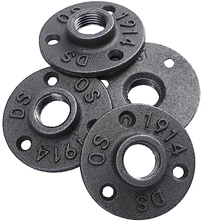 DOITOOL 4piezas Bridas De Hierro Fundido De Tres Orificios Fijación Industrial Base Para Accesorios Uso Suelo Material Resistente
