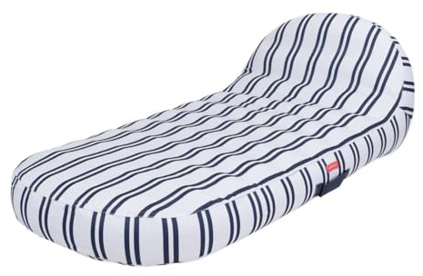 Flamingueo Colchoneta Piscina - Tumbona Hinchable - Extra Grande - Estructura Interior PVC - Funda Exterior Poliéster - Azul Marino