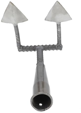 VICASKY 1 herramienta de picar práctica triangular multiusos para fertilizar, excavar y jardinería, cabezal de picado agrícola resistente y duradero para una eficacia eficaz