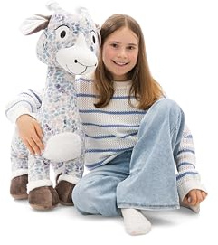 NICI Kuscheltier Giraffe Winny Winterfur 70cm - blau - Weiches NICI Plüschtier – niedliches Stofftier zum Kuscheln & Spielen – tolle Geschenkidee für Kinder & Erwachsene | 62437