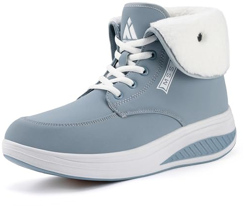 Mishansha Impermeabile Stivali Scarpe Neve Donna Scarponcini Invernali Calda Boots Antiscivolo Stivaletti All'Aperto 38 EU