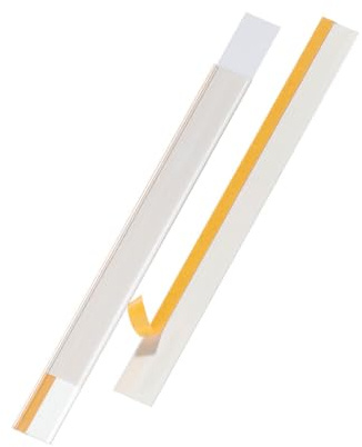 Durable Scanfix Scannerschiene, selbstklebend, 25 Stück, transparent | Etikettenhalter 1000 x 57 mm für Regale, Etikettenträger inkl. Papierstreifen, individuell zuschneidbar