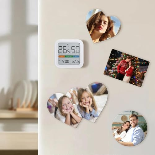 Personalisierter Kühlschrankmagnet Foto, benutzerdefinierter magnetischer Bilderrahmen für Kühlschrank, Spind und Büromagnete mit Variationsformen, personalisierte Geschenke ideal für Familie, Freunde