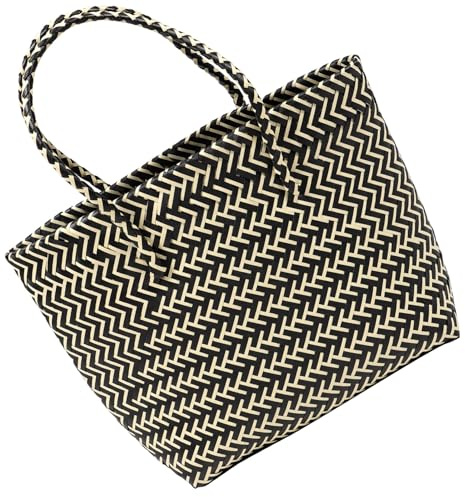 Beavorty Panier de Rangement Tressé Grand Format avec Poignées Panier Multi-usage pour Pique- Stockage Alimentaire et Courses