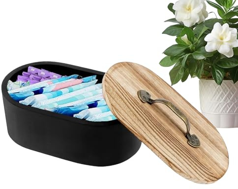 Generisch Damnen Hygieneartikel Organizer,Toiletten Hygiene Organizer Box - Badezimmer Deko Für Haarklammern Medizin Wattepads Kosmetik - Aufbewahrungsbox Vanity Kommode Waschbecken