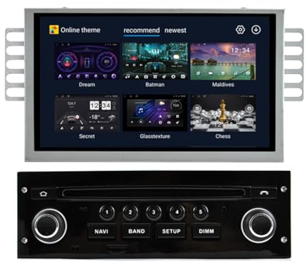 7 Car Stereo for Citroen C3 DS3 C5 2009-2017 Citroen C3 Picasso 2005-2017 Android 15 Carplay Navigation Radio Car Multimedia Video Player Touch Screen Bluetooth GPS WiFi (4 Core 4+64GB)