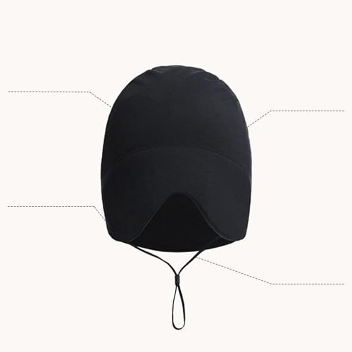 Bonnet de sommeil coupe-vent - Bonnet de nuit thermique - Bonnet de sommeil chaud avant le coucher - Équipement confortable avec protection des yeux intégrée - Bonnet de sommeil coupe-vent pour femme