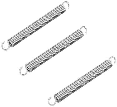 3 Stücke Spannfeder Zugfeder Mit Haken Länge 70mm, Durchmesser 1mm, Außendurchmesser 6mm
