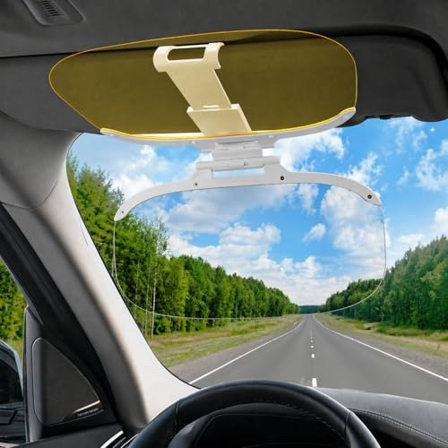 Linkstyle Car Sun Visor Extension, Day Night Anti Glare Sun Visor Extender | Polarized Lens for Low-Angle Sunlight & Headlight, Universal Fit for Windscreen