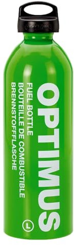 OPTIMUS Botella de Combustible 1,0L (tamaño L) – Botella Resistente a la presión con Tapa a Prueba de niños para Combustible líquido – Ideal para Viajes Largos al Aire Libre y Camping