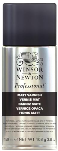Winsor & Newton 3034981 Ölmalmittel, Professional Firnis Mat, 150 ml Spray, hochwertiger UV beständiger matter Künstlerfirnis