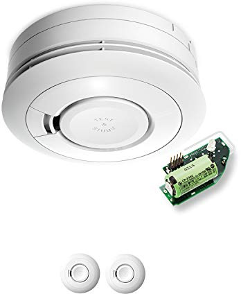 Ei Electronics Ei650RF Funkrauchmelder im 2er Set mit 10-Jahres-Batterie | Vernetzbarer Rauchwarnmelder ohne LED-Blinken, inkl. Funkmodul, Testsieger Stiftung Warentest, Hergestellt in Irland