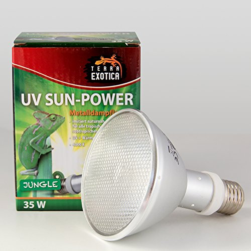Terra Exotica UV Sun-Power Metalldampflampe JUNGLE, 35 Watt UV-A + UV-B Strahler