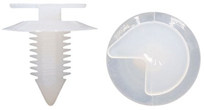 sourcing map 20pcs 9 x 9mm Trou Rivet Fixation Pare-Chocs Voiture Panneau Porte Blanc agrafes Aile