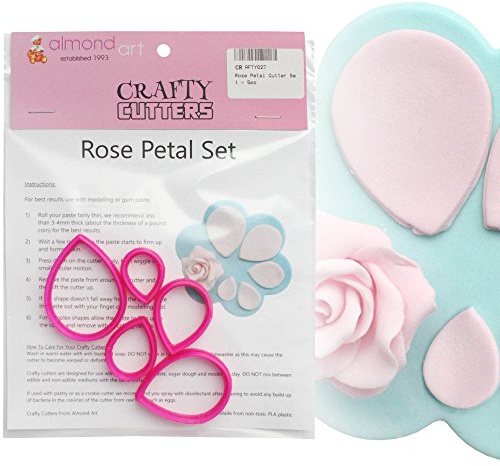 Rose Petal Cutter Set - 5pc - Cake Decorating & Cupcake Topper Cutters