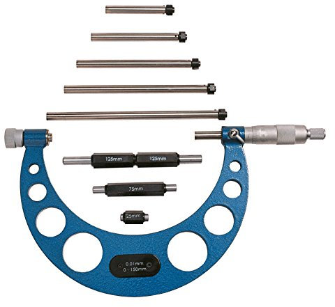 Bügelmessschraube/Mikrometer mit auswechselbaren Ambossen(100-200 mm)