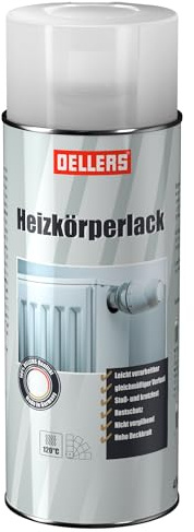 OELLERS At Work Heizkörperlack Spray, 400 ml - RAL 5014 Taubenblau | Glänzend, gut deckend, elastisch & kratzfest, für Heizkörper, Rohre & Metallflächen, innen & außen geeignet