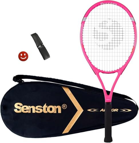 Senston Tennisschläger Unisex, Tennis Racket für Anfänger und Freizeitspieler mit Tennistasche, Overgrip, Vibrationsdämpfer