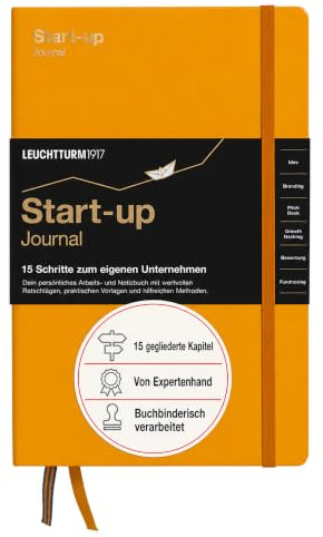 LEUCHTTURM1917 363841 Start-up Journal, Hardcover, 294 nummerierte Seiten, Deutsch, Rising Sun