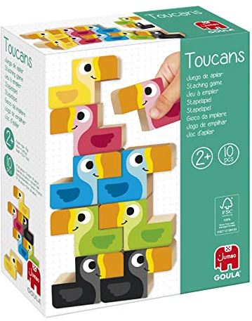 Goula Tucani - Gioco educativo per bambini - dai 2 anni in su - Gioco impilabile dai 2 anni in su