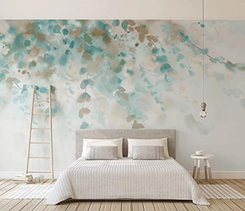 Papel Pintado Hojas De Acuarela Abstracta Fotomurales 3D Papel Tapiz Tv Fondo Pared Moderno Dormitorio Murales