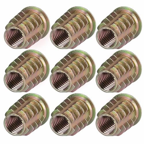 Lot de 150 écrous filetés M4 x 10 mm - Inserts en bois filetés - Connecteur de fixation hexagonal pour meubles en bois