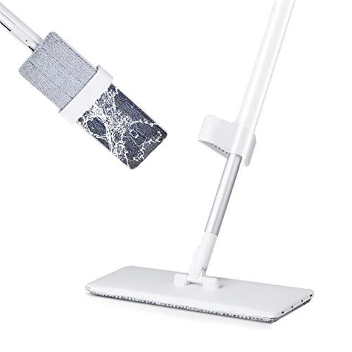 TOMYEUS Auto Essorage Mop Retourner Plat Mop 360 Spin Humide Sec Mopping avec Coussinets de Remplacement réutilisables for Les Cuisines des ménages planchers en Bois (Color : 1 Pad)