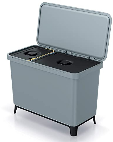 Recycling-Sortiersystem 1x10L + 1x23L Farbe grau KEDEN