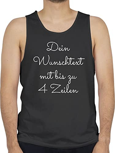 Geschenk mit Namen personalisiert by Shirtracer - Tanktop Herren Tank Top Männer - Aufdruck selbst gestalten - Wunschtext I Geschenk personalisiert