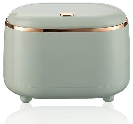 xiaoxianxian Tischmülleimer, Klein Tisch Mülleimer mit Deckel 2L, Mini Tischabfalleimer für Schlafzimmer, Esszimmer, Bäder, Büros (Grün)