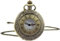 Jinpojun Vintage Taschenuhr mit Kette, Retro Quarz Taschenuhr, Römische Ziffern Taschenuhr für Männer Frauen Vater Opa Geburtstag Jahrestag (Bronze)
