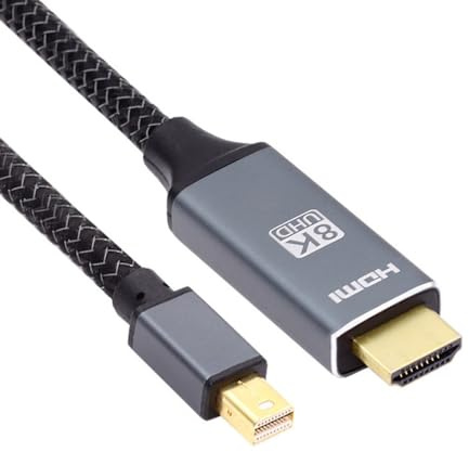 CY Mini DP DisplayPort 1.4 Source vers HDMI 2.0 Display 8K 60Hz UHD 4K MINI-DP vers HDMI mâle câble moniteur